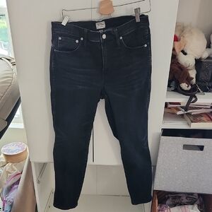 J Crew Mid Rise Vintage Straight  Women's Black Jeans